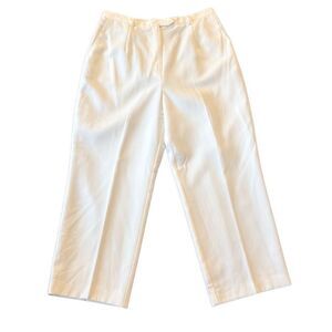 Sag Harbor white tailored lined pleat front pant size 12p